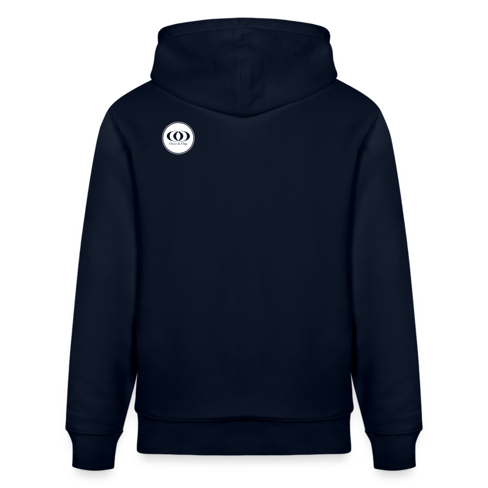 'In Bauhaus we trust.' Unisex Bio-Hoodie CRUISER 2.0 - Navy