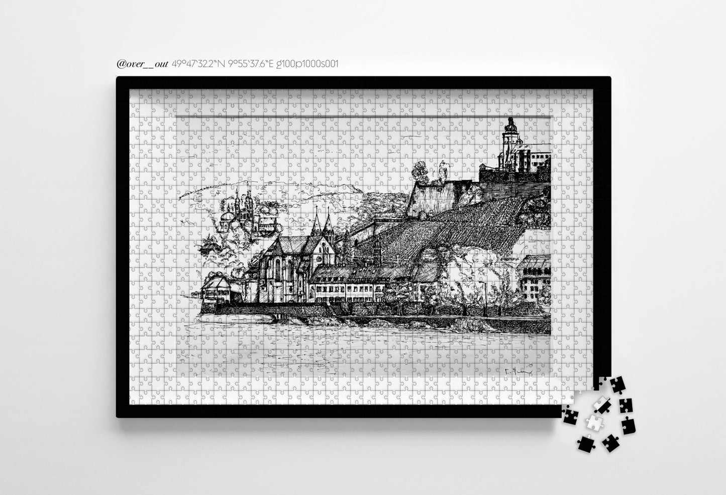 Limited edition Puzzle Würzburg 49°47'32.2"N 9°55*37.6"E